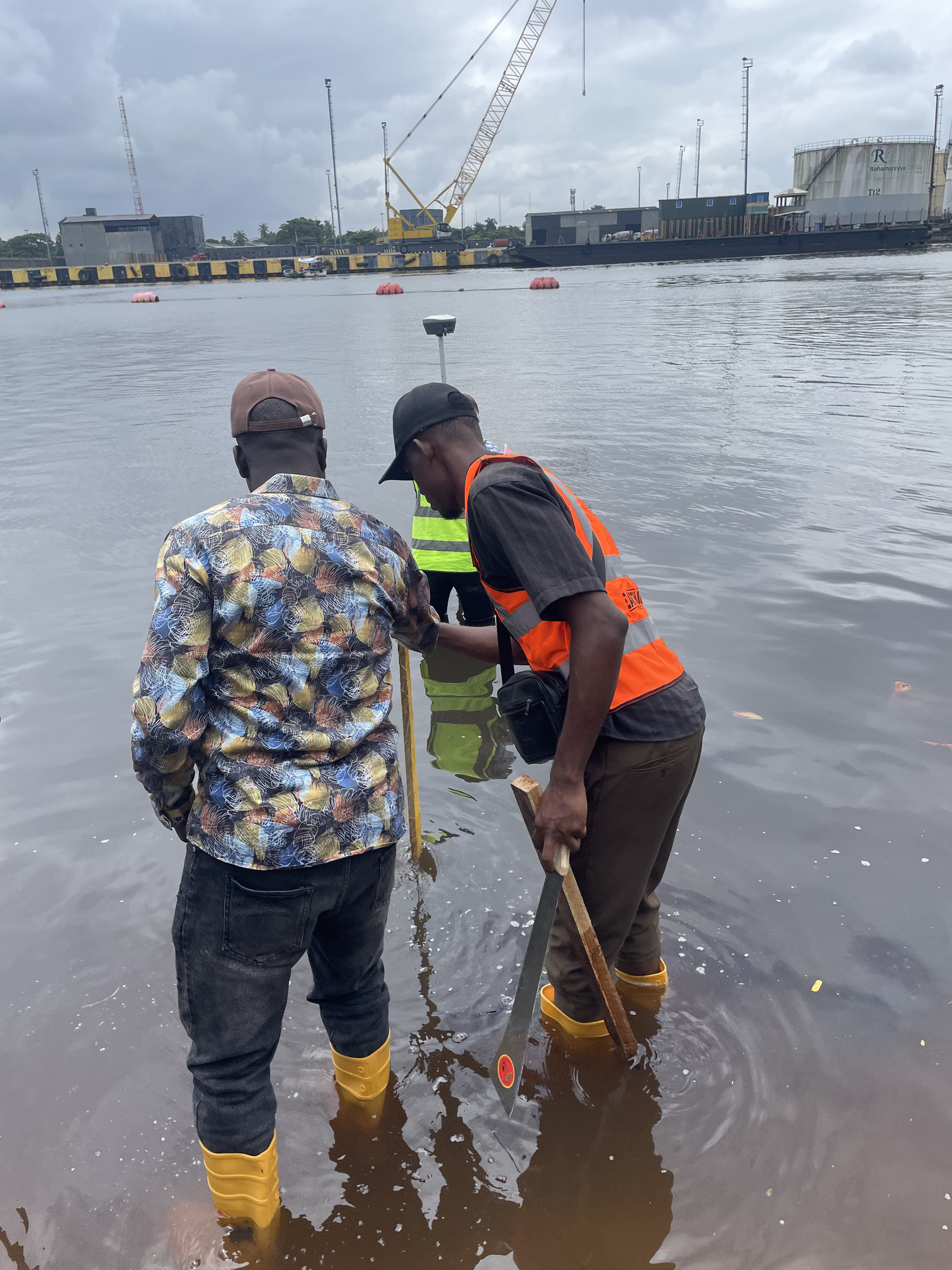 GEOMATICS surveyors conducting field work with modern equipment